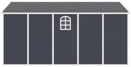 Plastový záhradný domček Rojaplast Ave J 228 x 444 cm sivý