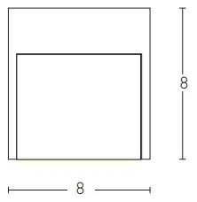 Zambelis E111 - LED Vonkajšie nástenné svietidlo LED/3W/230V 3000K IP54