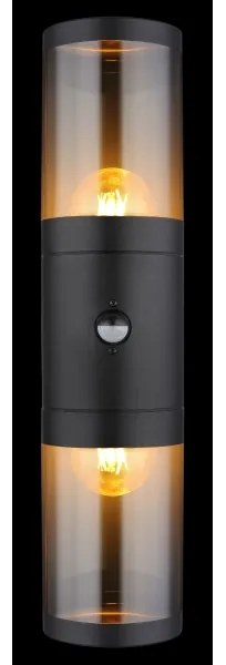 Globo 32014-2BS-Vonkajšie nástenné svietidlo so senzorom XELOO 2xE27/40W/230V IP44