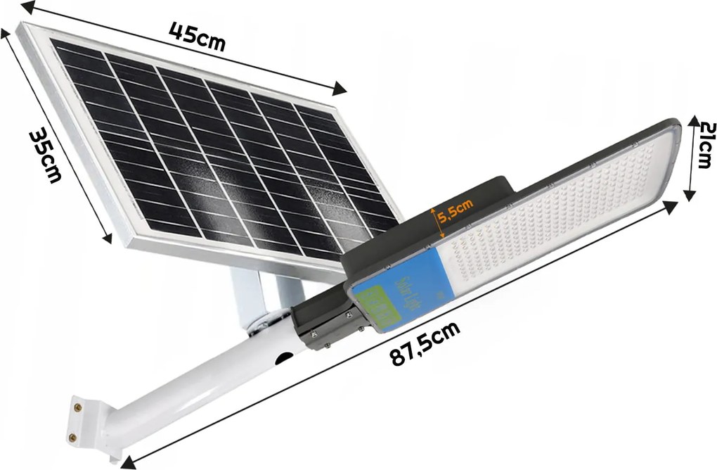 BERGE LED solárna pouličná lampa 60W CASABLANCA