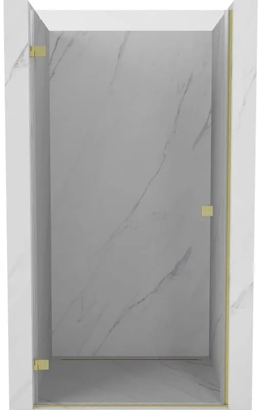 Mexen, Mexen Lunar-B Otočné ľavé sprchové dvere 80 cm, transparentné, brúsené zlaté - 832-080-000-55-00-L