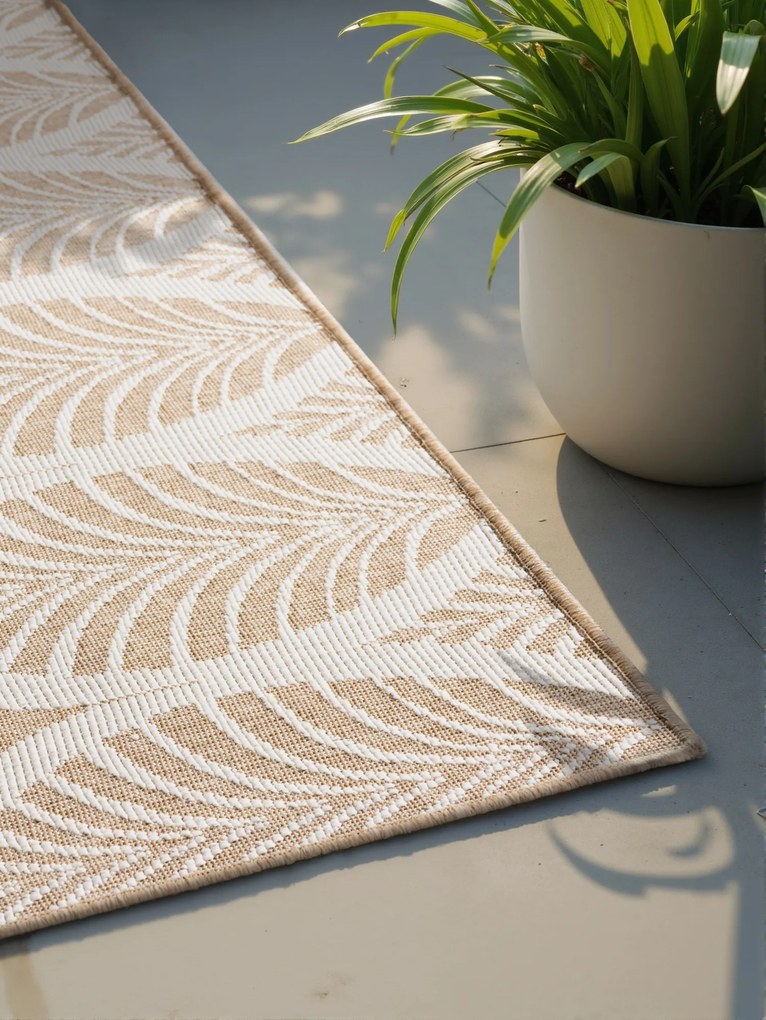 Kusový koberec Duet Liora 106247 Beige/White - na von aj na doma, 120x170, béžová, chodba / predsieň, NORTHRUGS