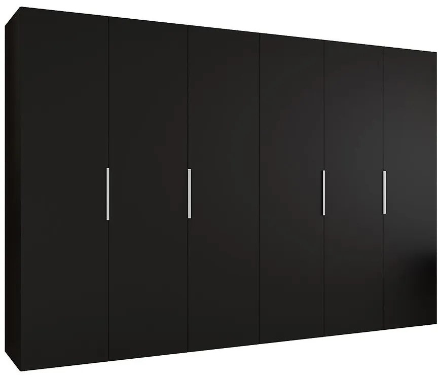 Skriňa Marbella I 300 čierna/strieborný