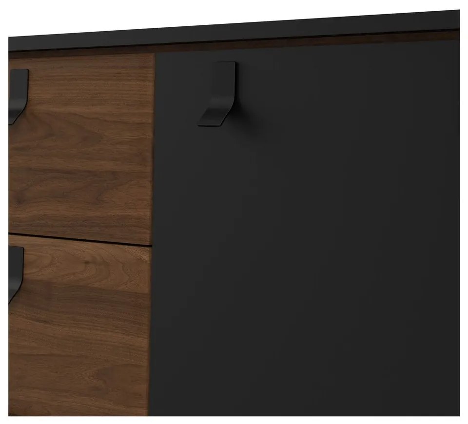 Čierna komoda v dekore orecha 150x72x40 cm Ry – Tvilum