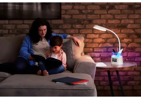 Immax 08980L-LED RGBW Stmievateľná lampa s držiakom na ceruzky FALCON LED/10W/5V