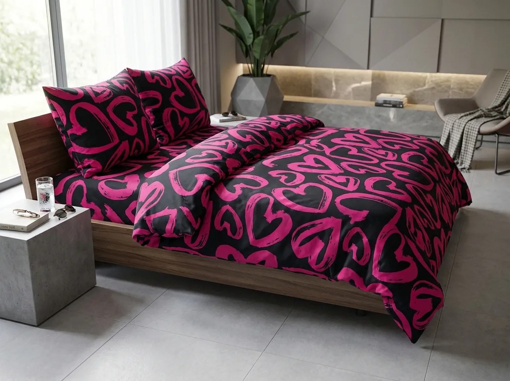 Obliečky z mikrovlákna AMORYS ružové Rozmer obliečky: 70 x 80 cm | 140 x 200 cm