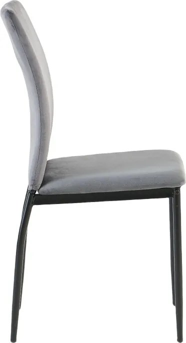 Jedálenská stolička Mette, stredne šedá látka