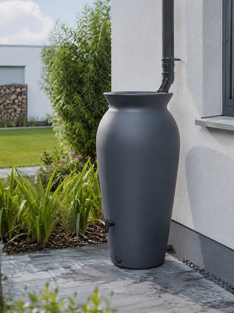 Plastový sud na dažďovú vodu IDVE230S433 230 l - antracit