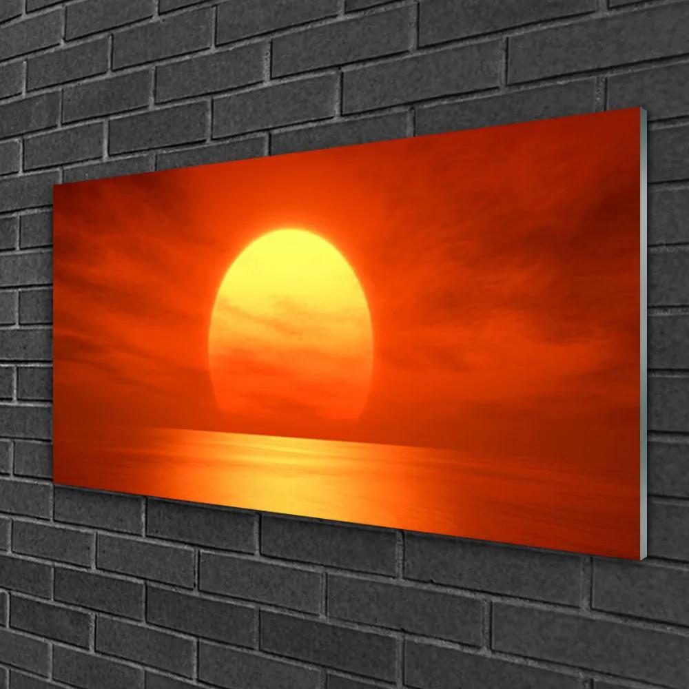 Skleneny obraz Západ slnka more 140x70 cm