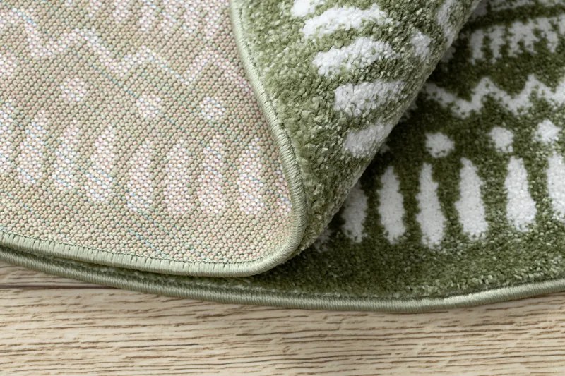 Kusový koberec Napkin green kruh, 160x160 (priemer) kruh, zelená, chodba / predsieň, Dywany Łuszczów