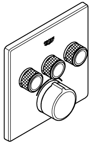 GROHE 29149000 - Krytka podomietkovej batérie SMARTCONTROL 158 × 158 mm chróm