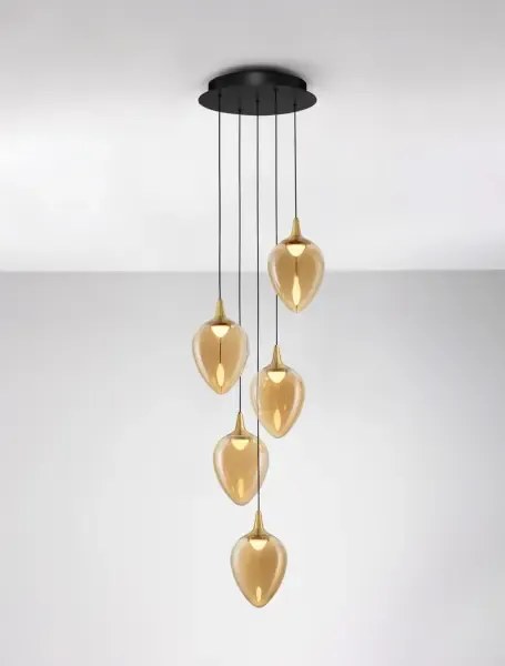 Minimalistický luster Nali 5 Zlatá