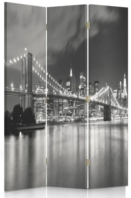 Gario Paraván Brooklynský most v noci Rozmery: 110 x 170 cm, Prevedenie: Klasický paraván