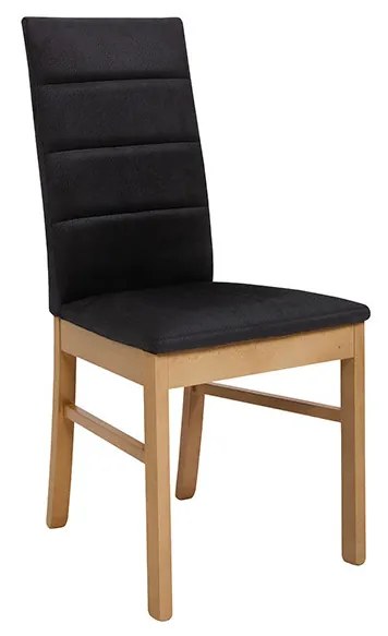 Jedálenská stolička BRW Ostia D09-TXK (dub prírodný + solar black). Akcia -20%. Vlastná spoľahlivá doprava až k Vám domov. 1025962