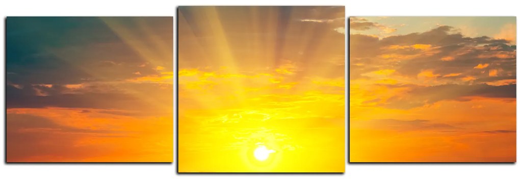 Obraz na plátne - Západ slnka - panoráma 5200D (120x40 cm)