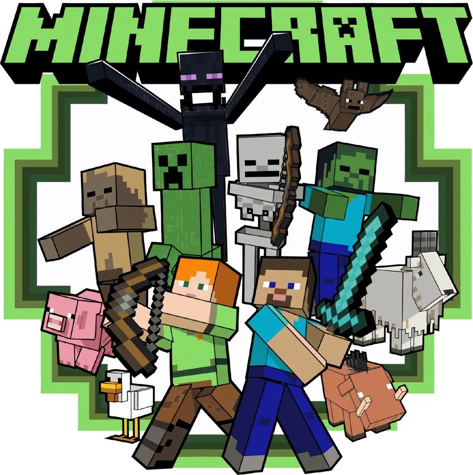 Minecraft 2 - textilná nálepka na stenu