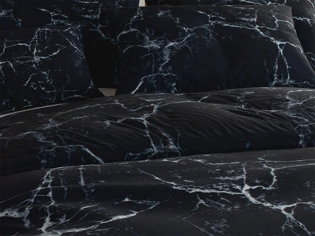 Obliečky z mikrovlákna TEMPESTA čierne Rozmer obliečky: 2 ks 70 x 90 cm | 200 x 220 cm