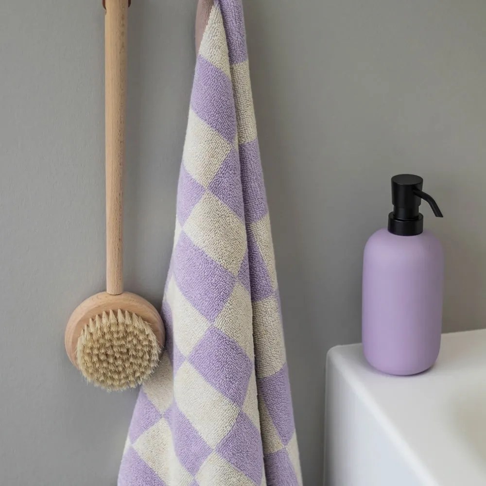 Svetložlto-fialové uteráky z bio bavlny v súprave 2 ks 40x55 cm Retro - Mette Ditmer Denmark