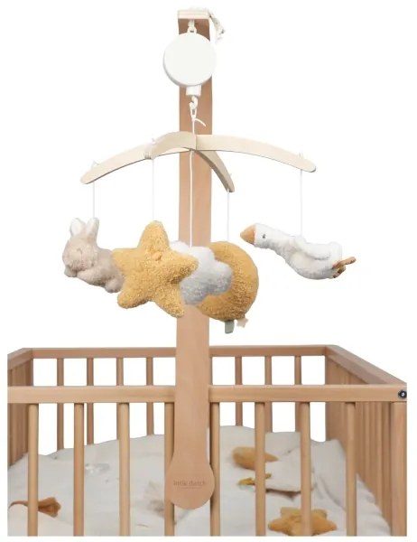 Little Dutch - Hudobný kolotoč nad postieľku Newborn Naturals