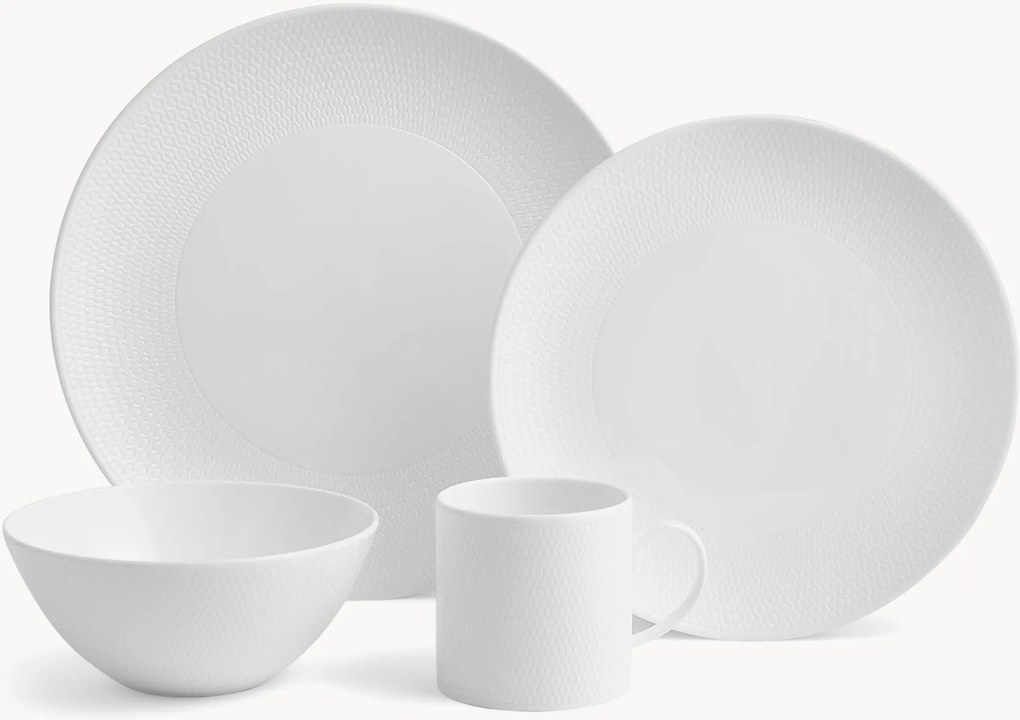 Raňajková súprava z jemného kostného porcelánu Gio, 4 osoby, 16 ks