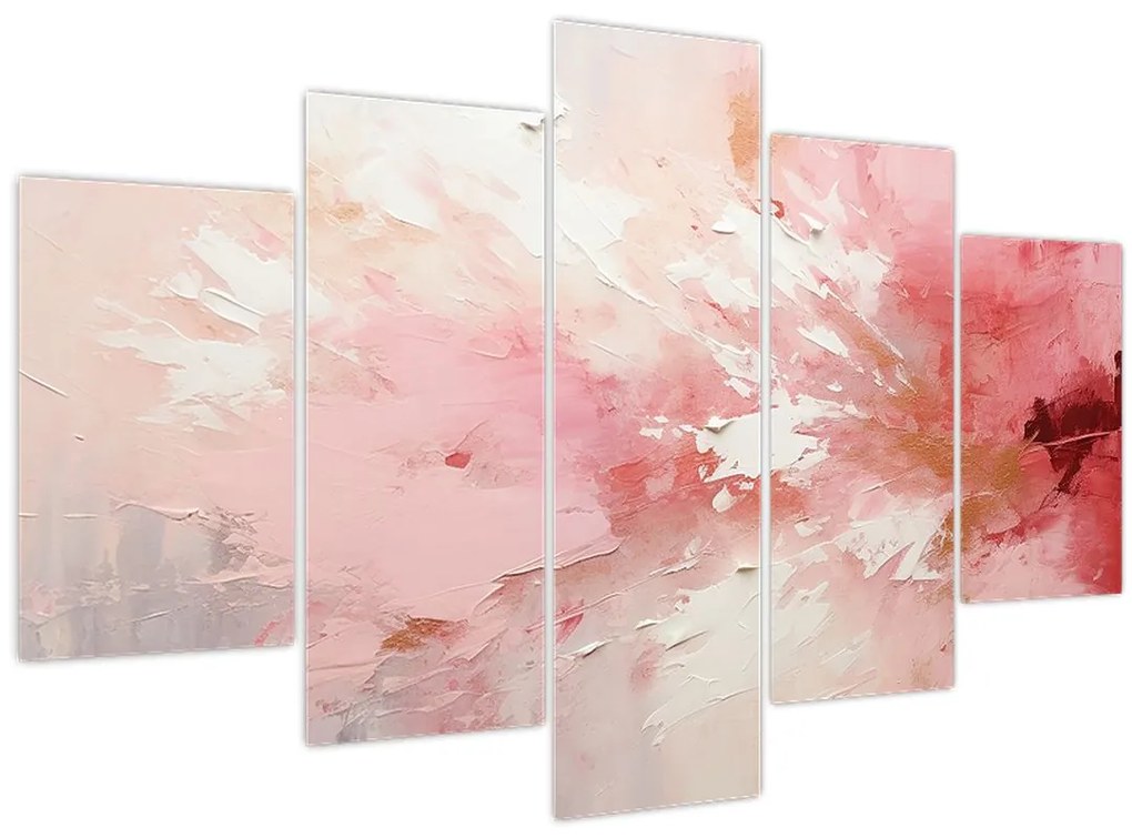 Obraz - Ružový abstrakt (150x105 cm)