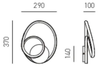 Gea Luce DIVA A ORO SPAZZOLATO -LED Stmievateľné nástenné svietidlo 20W/230V zlatá