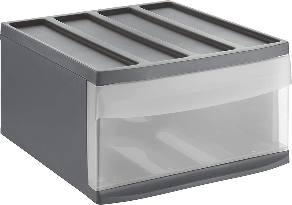 L - Zásuvka, úložný box výsuvný, antracit Rotho SYSTEMIX