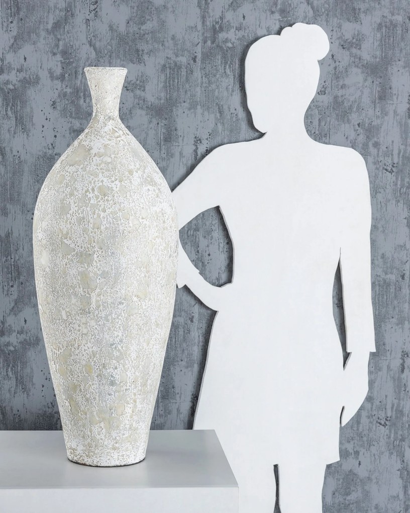 Váza Dafni 30x79cm biela sivá