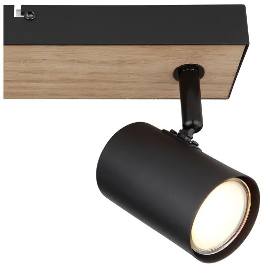 Globo 57911-2BW - Bodové svietidlo ROBBY 2xGU10/35W/230V čierna/hnedá