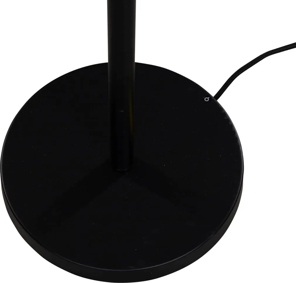 Stojacia lampa čierna s hnedým zamatovým tienidlom 40 cm - Simplo