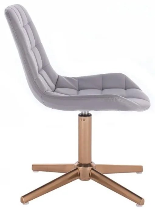 LuxuryForm DESIGN Stolička PARIS na zlatom kríži - šedá