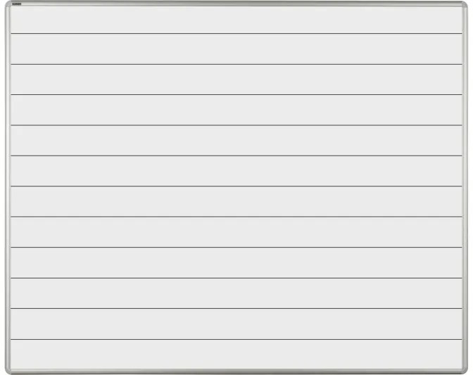 Biela keramická popisovacia tabuľa s potlačou ekoTAB, 1500 x 1200 mm, linky