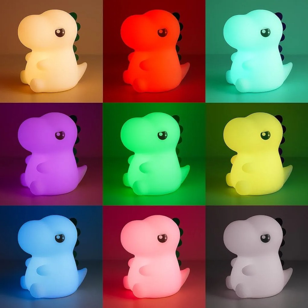 Detská lampa Dino, 1w, 3000k, RGB