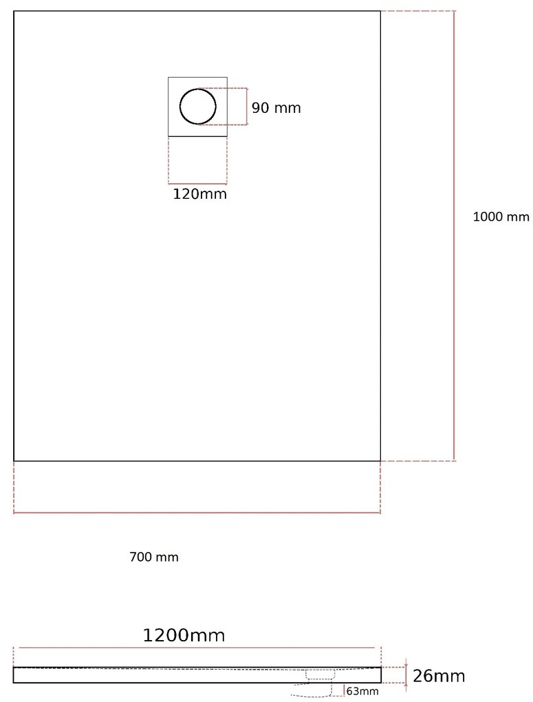 Erga Oldaf, SMC obdĺžniková sprchová vanička 70 x 100 cm, biela matná, ERG-GMA-OL-70100