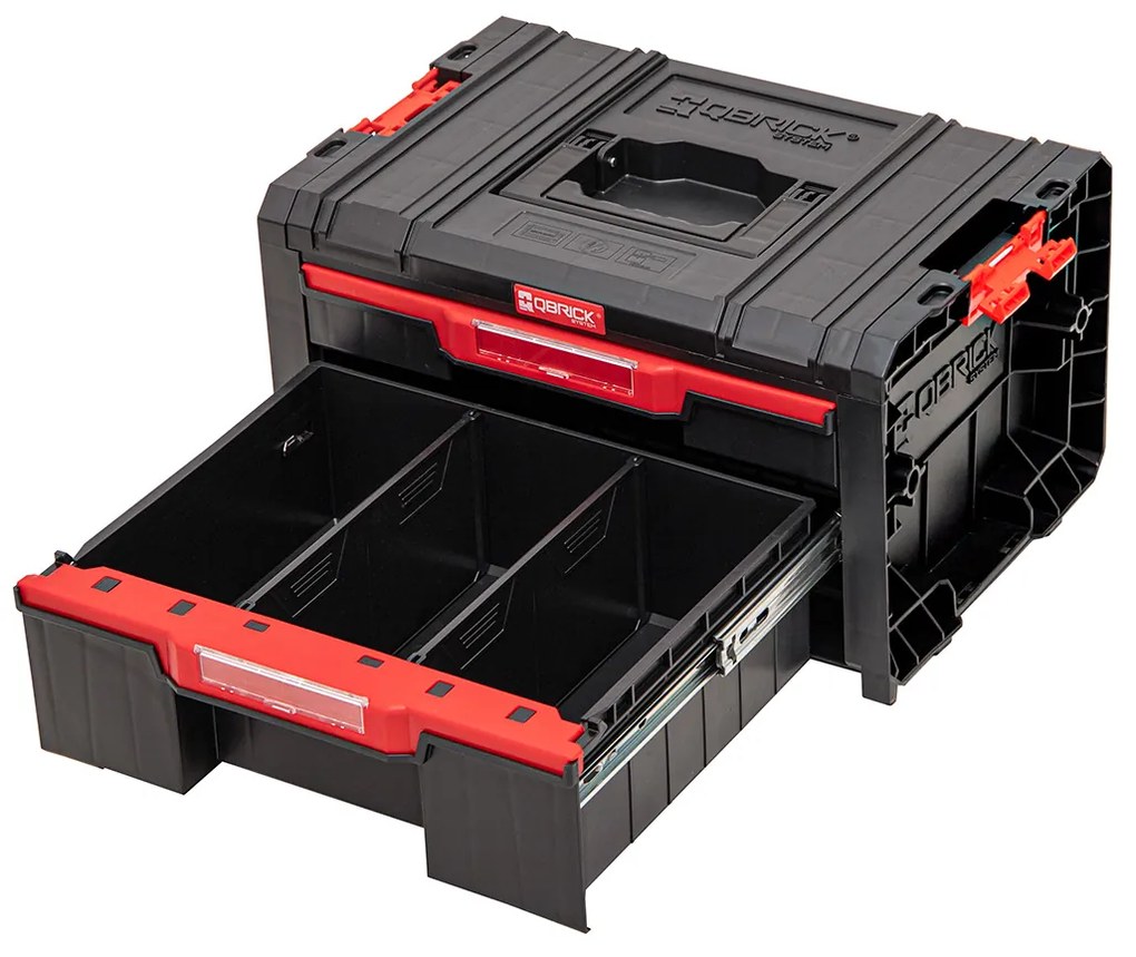 Kufrík na náradie s 2 zásuvkami Qbrick System PRO