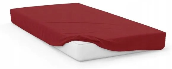 Bavlnené Jersey posteľné prádlo SOFT 160x200 cm + 25 cm červené