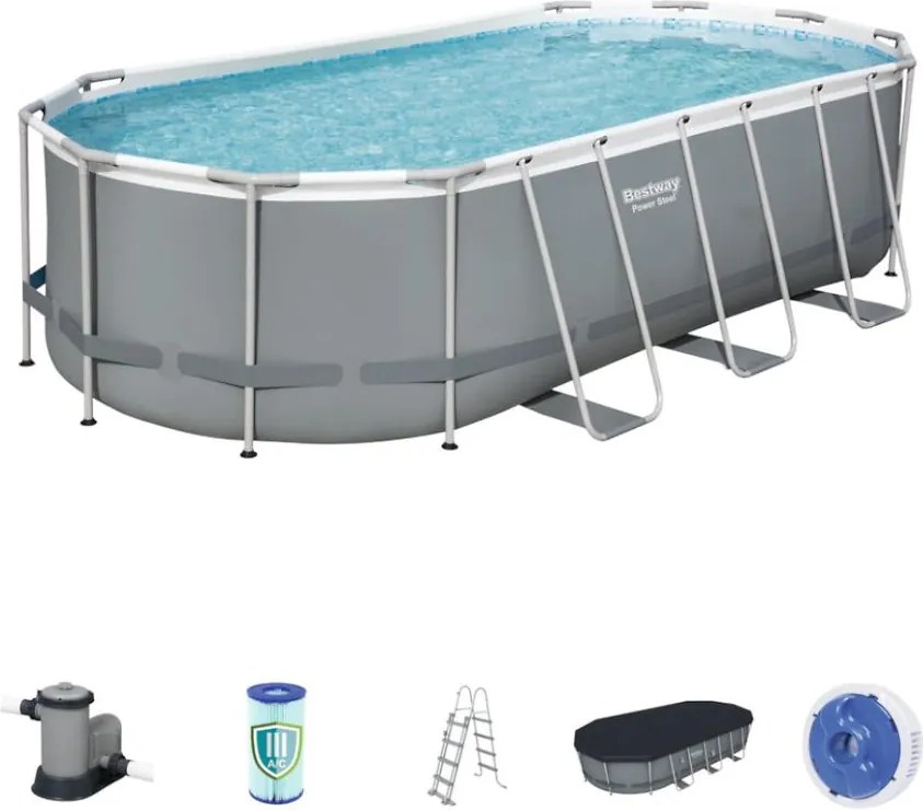 Oválny bazén s rámom 5,49x2,74x1,22m 56710