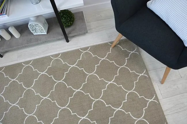 Koberec SENSE Micro 81220 bež/biely TRELLIS