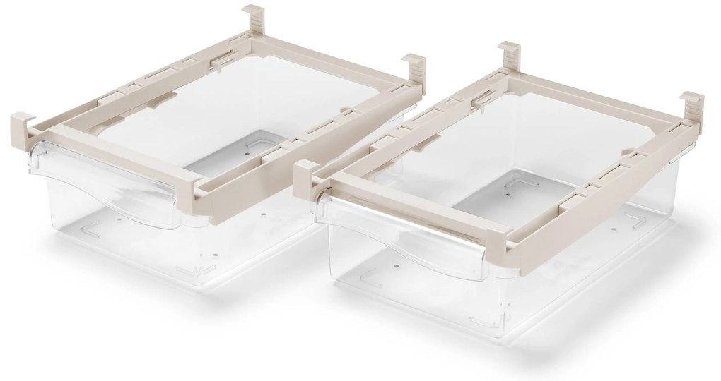 Výsuvné boxy do chladničky, 2 ks