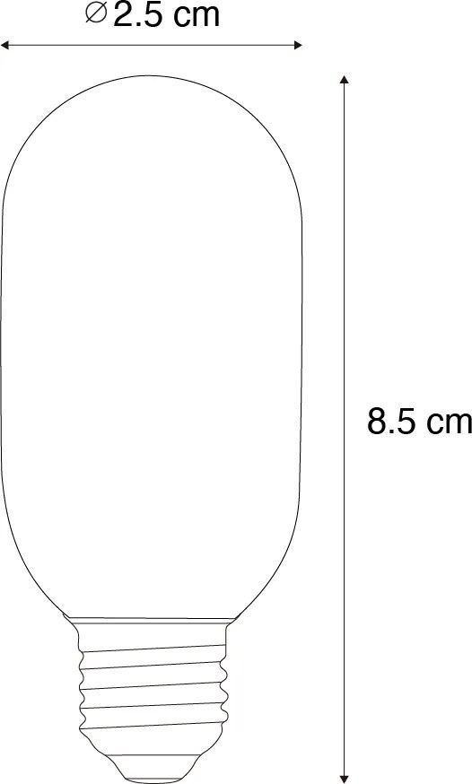 Sada 5 stmievateľných LED žiaroviek E14 zlatých T25 4W 300 lm 2200K