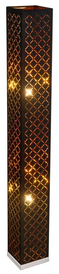 Podlahová dizajnová lampa CLARKE, 118cm, čierno-zlatá Globo CLARKE 15229S2