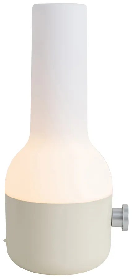 Sada 2 vonkajších stolných lamp béžových s bielou vrátane dobíjateľného LED - Haard