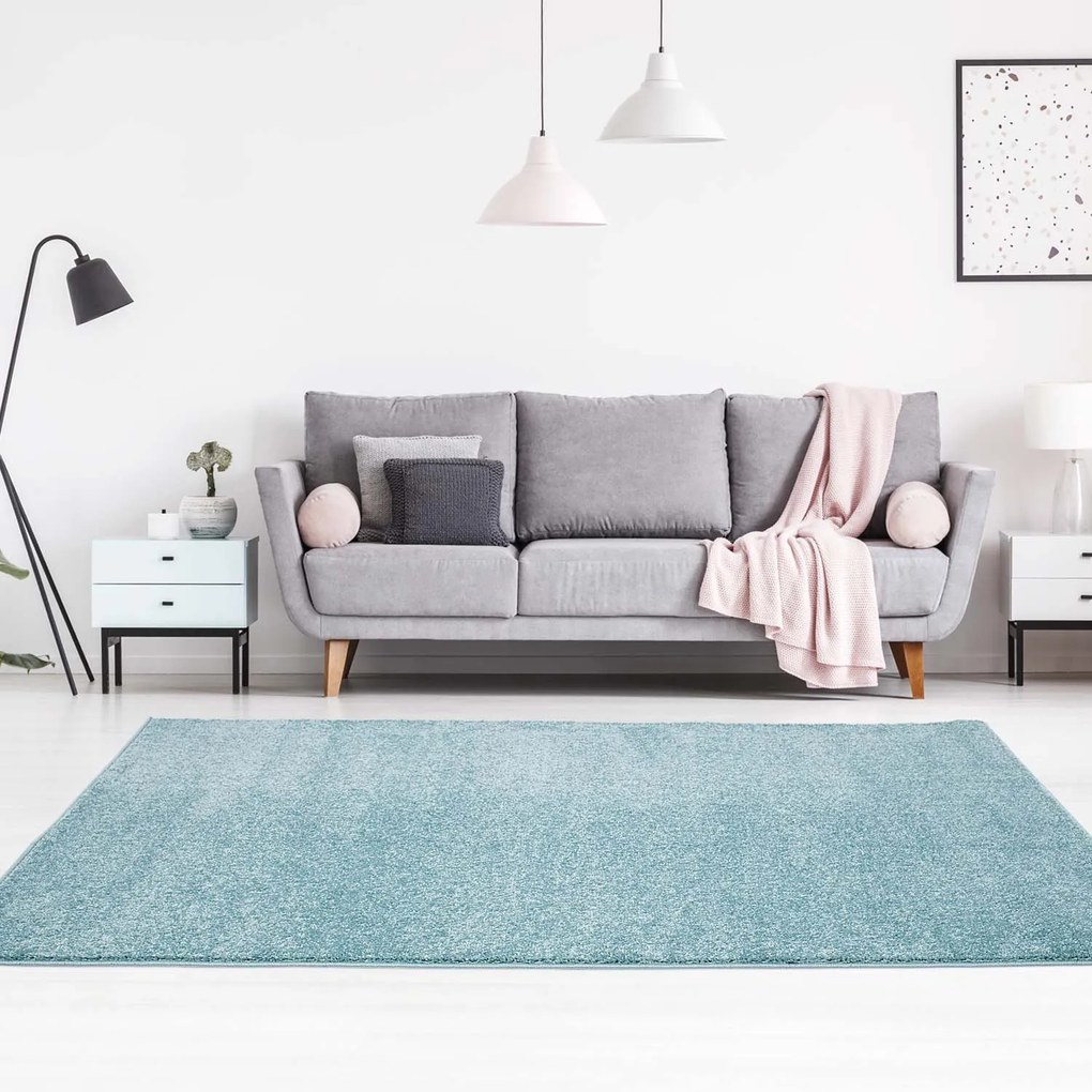 Dekorstudio Moderný koberec MODA SOFT - Modrý Rozmer koberca: 80x150cm