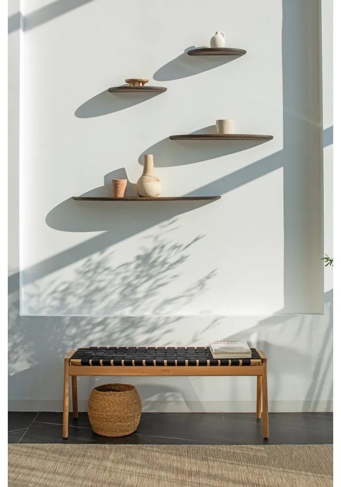 Hnedá polica z dubového dreva 40 cm Mu – Gazzda