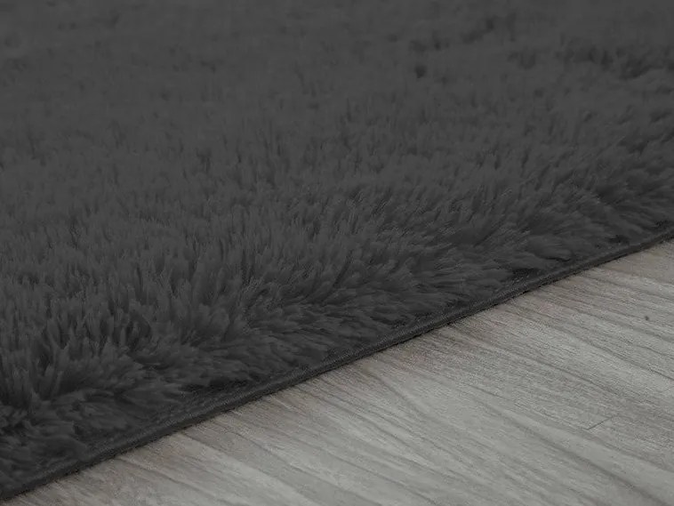 TZ Tmavosivý obdĺžnikový shaggy koberec Lana Rozmer: 200x290 cm