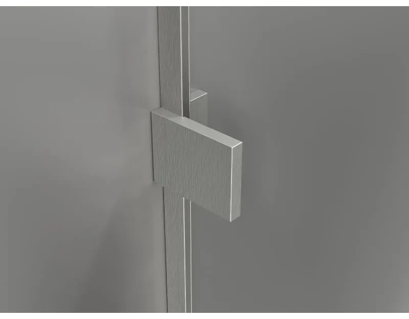 Mexen Lunar, L Duo výklopný sprchový kút 110 x 105 cm, 8mm číre sklo, oceľový profil, 834L-110L-105P-97-00