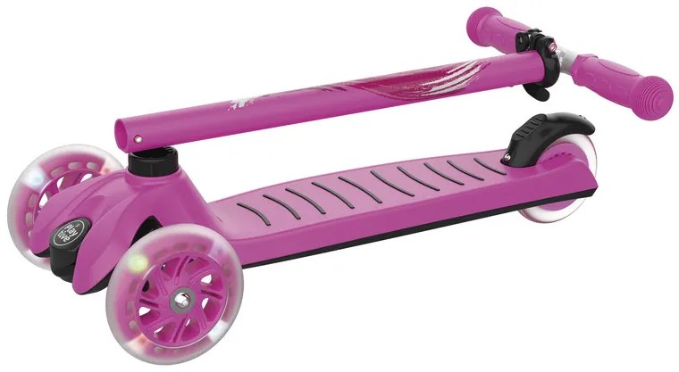 Playtive Trojkolobežka s farebnými LED kolieskami. (bledoružová)  (100362858)