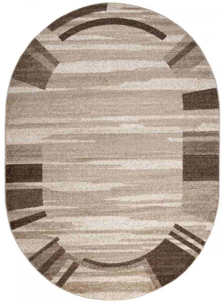 Kusový koberec France béžový ovál, Velikosti 140x190cm