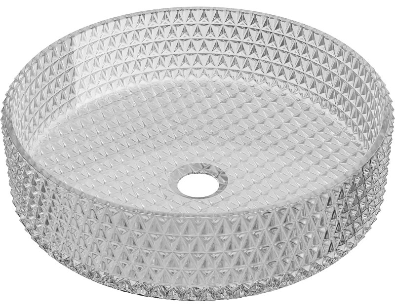 Mexen Aura, sklenené umývadlo na dosku 39 × 39 cm, sivá, 24013966