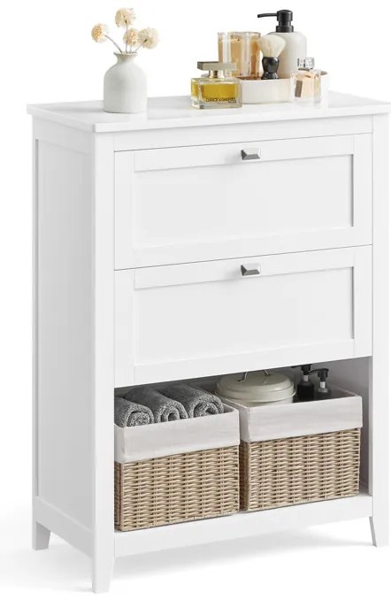 Autronic BONTEC Kúpeľňová skrinka 60x30x80cm, mdf, biela, AUK-E1054 WT Farba: Biela